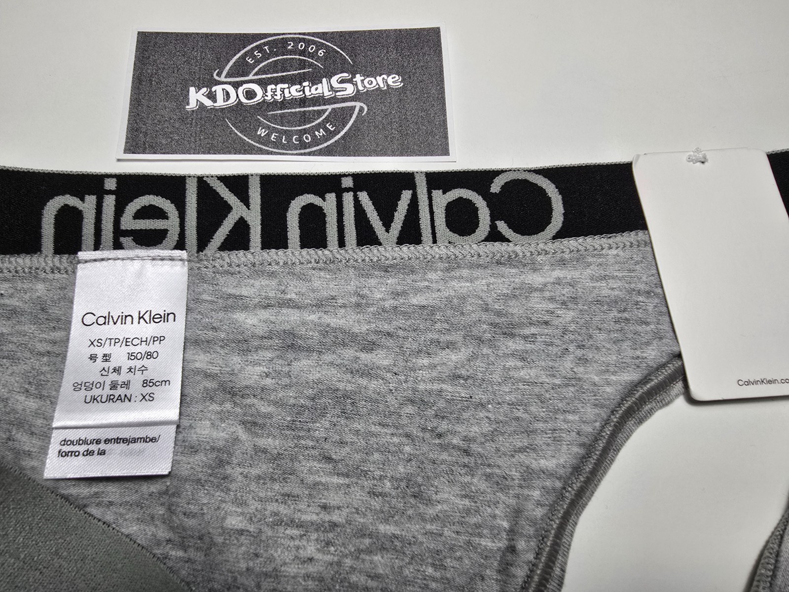XS Calvin Klein Maximum Cotton Thong Panties Underwear Grey Heather NWT