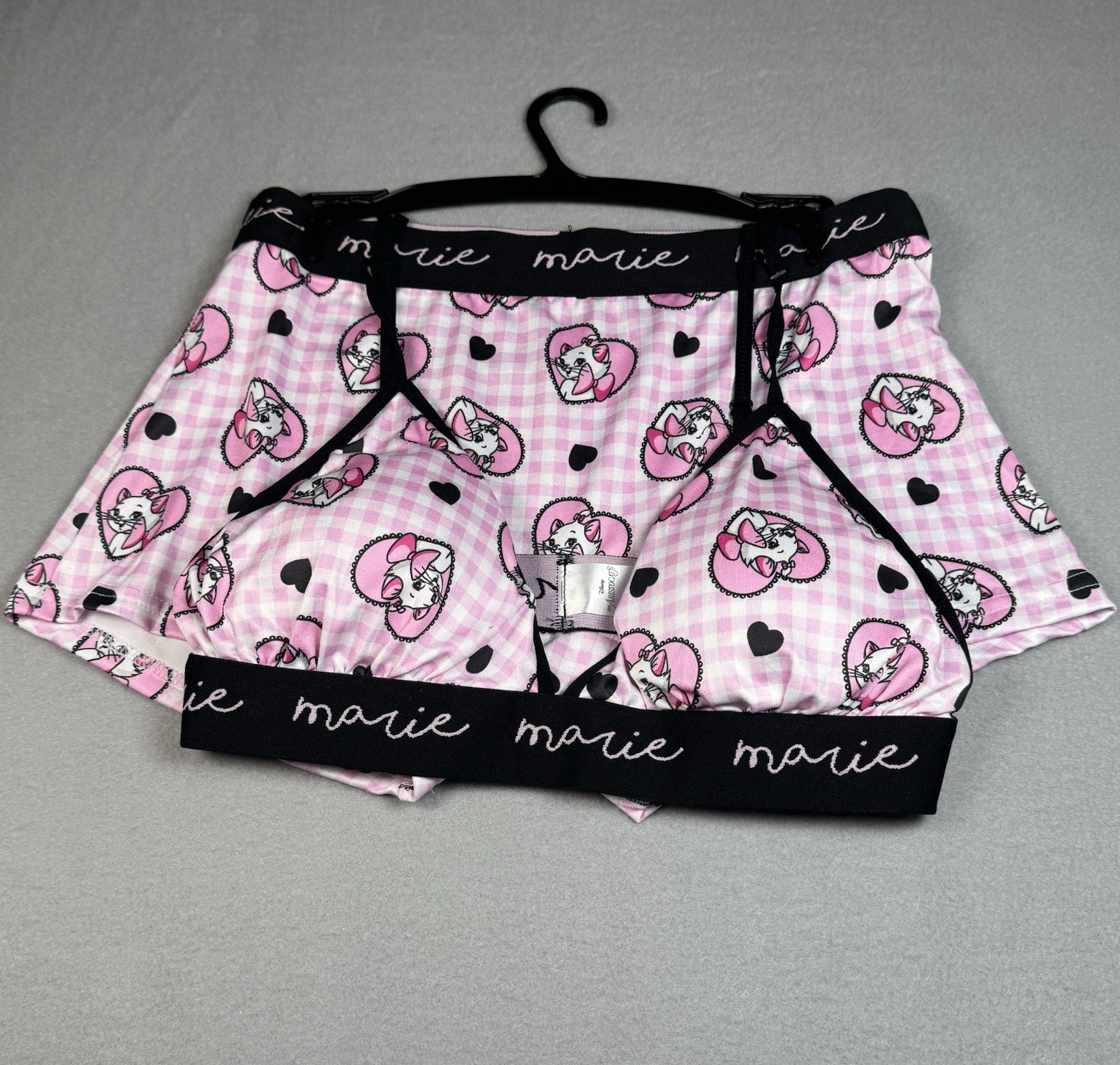 Disney Aristocats Marie Lounge Pajama Shorts Women’s Size L Pink Hearts