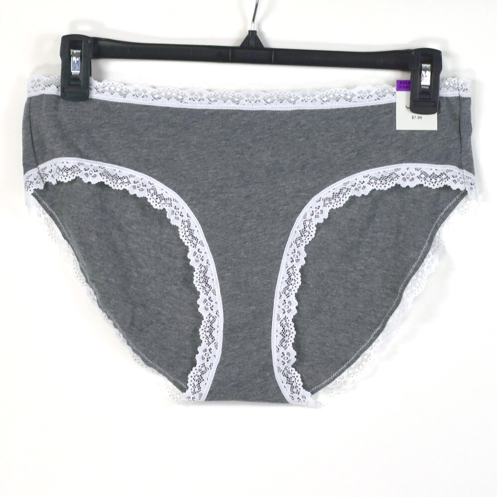 Jenni Womens Cotton Blend Lace Trim Hipster Solid Choose Size & Color New Panty