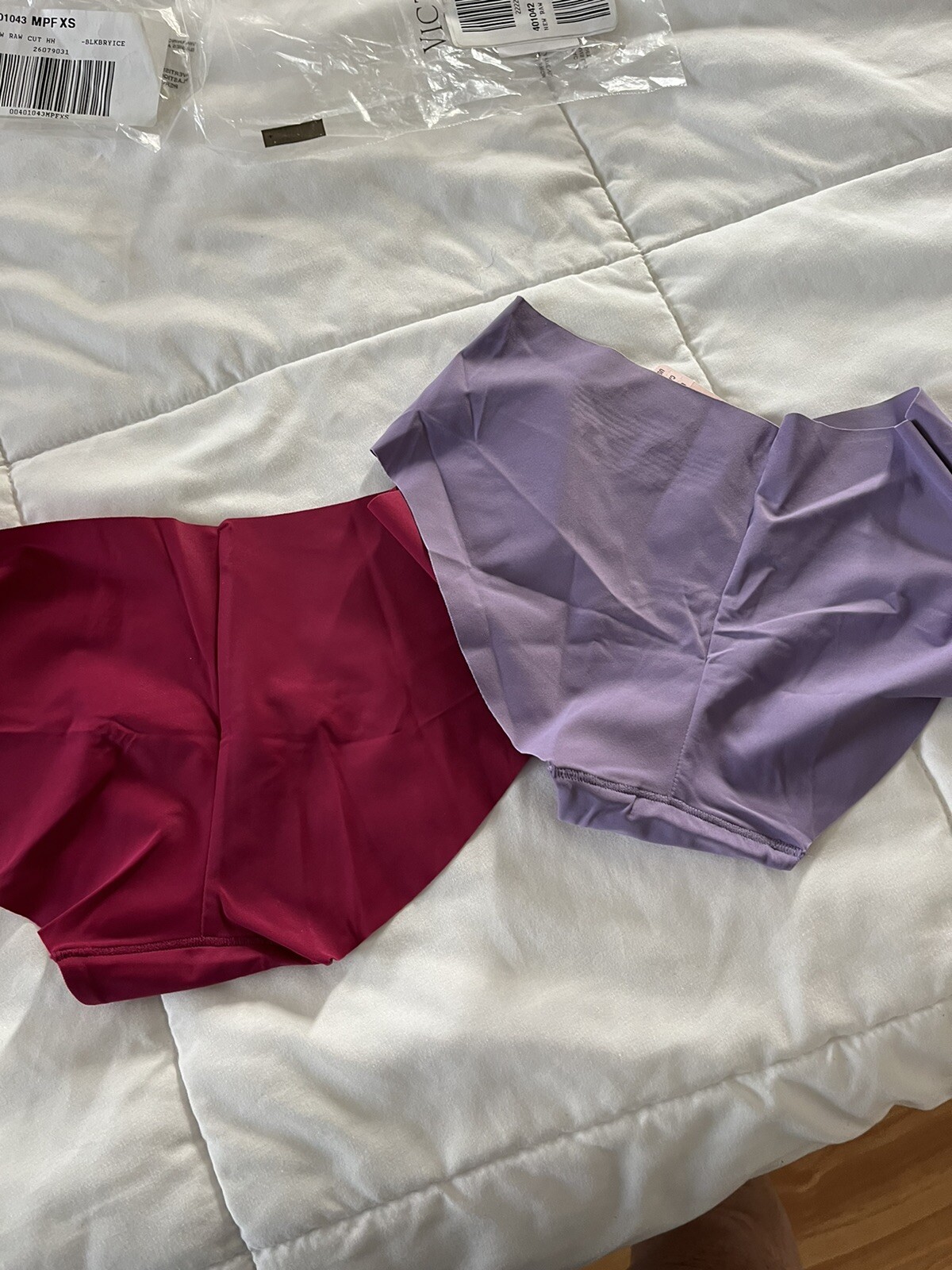 victorias secret hip hugger panties panty two pairs XS Burgundy Lilac Color NEW