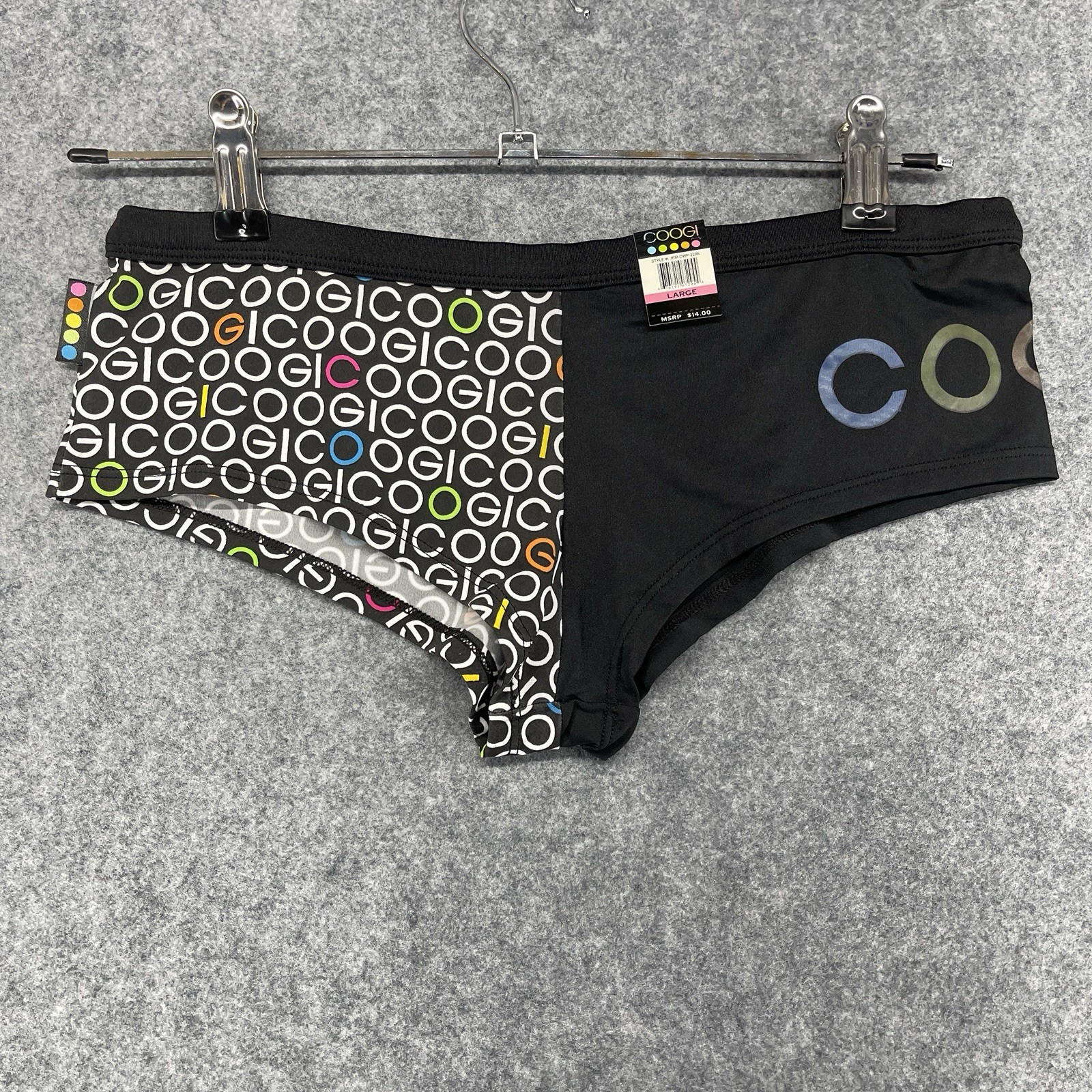 COOGI Women Underwear Black Graphic Print L Large