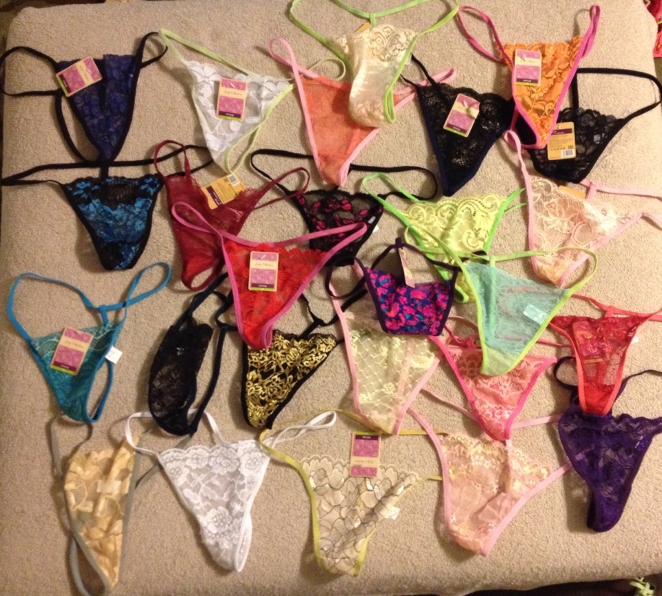 Lot of 6 Panties Thongs G-String T Back Sexy Stripper Exotic Secret Valentines