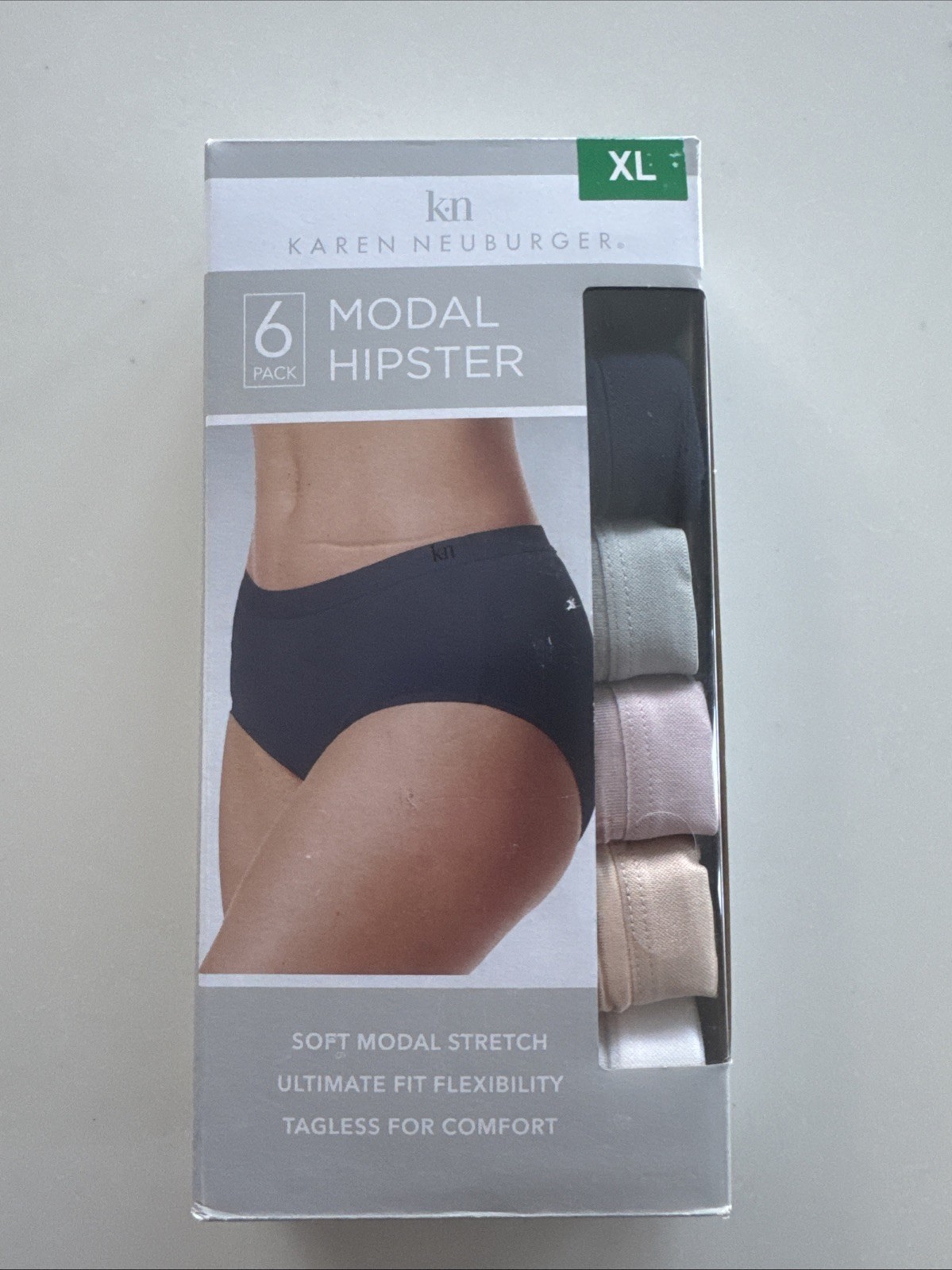 Karen Neuburger Women’s 6-Pack Modal Hipster, Multicolor, Size XL