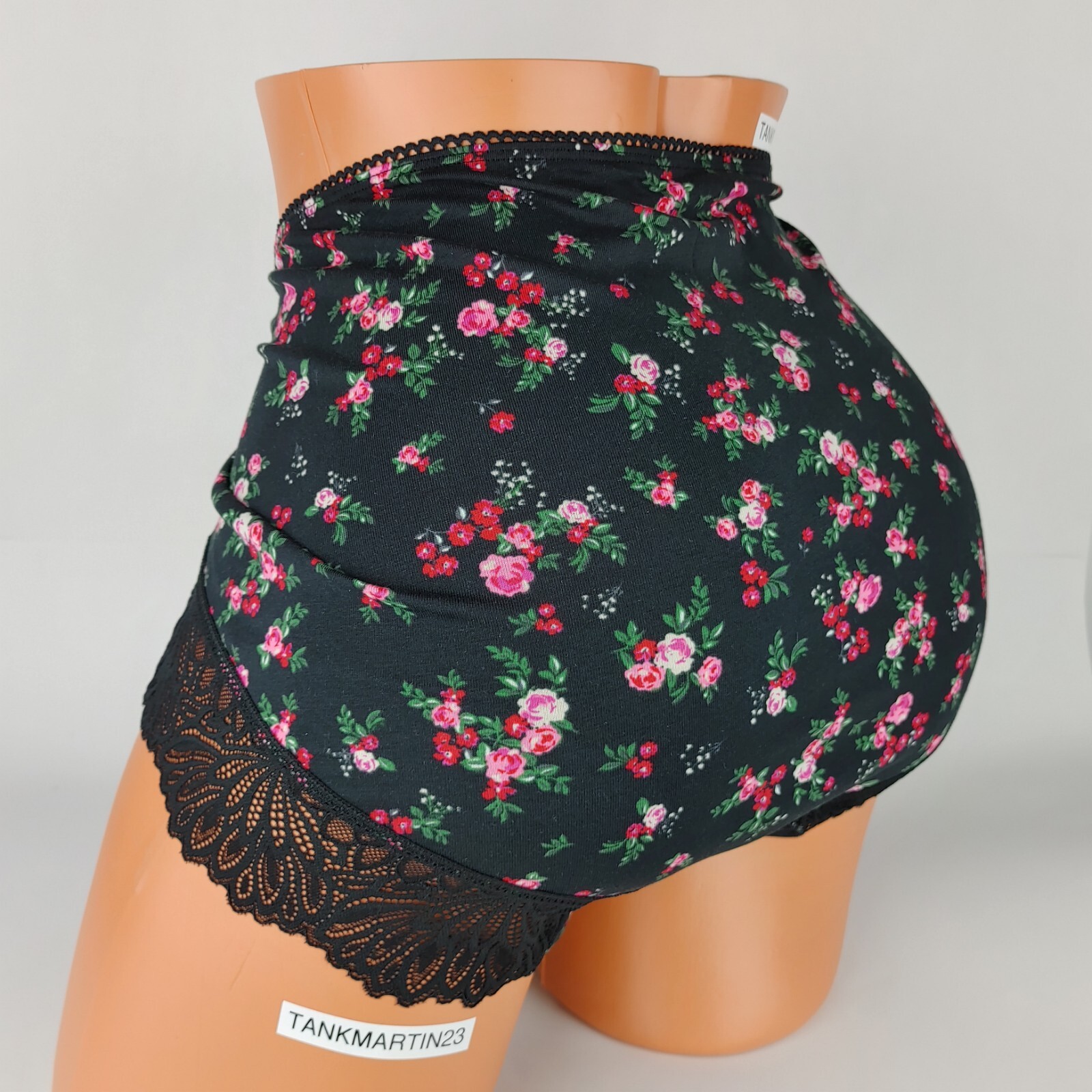 LANE BRYANT CACIQUE PLUS COTTON FULL BRIEF 18/20 PANTY PINK FLORAL LACE HIP BUTT