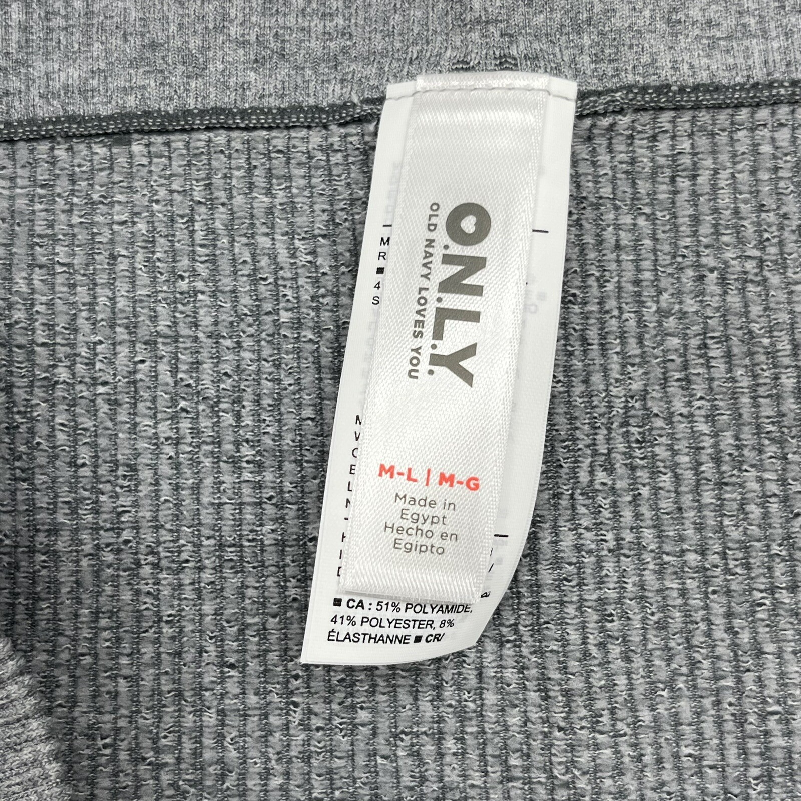Old Navy Gray Seamless Mid-Rise Rib-Knit Boyshorts Women’s Size M/L NEW