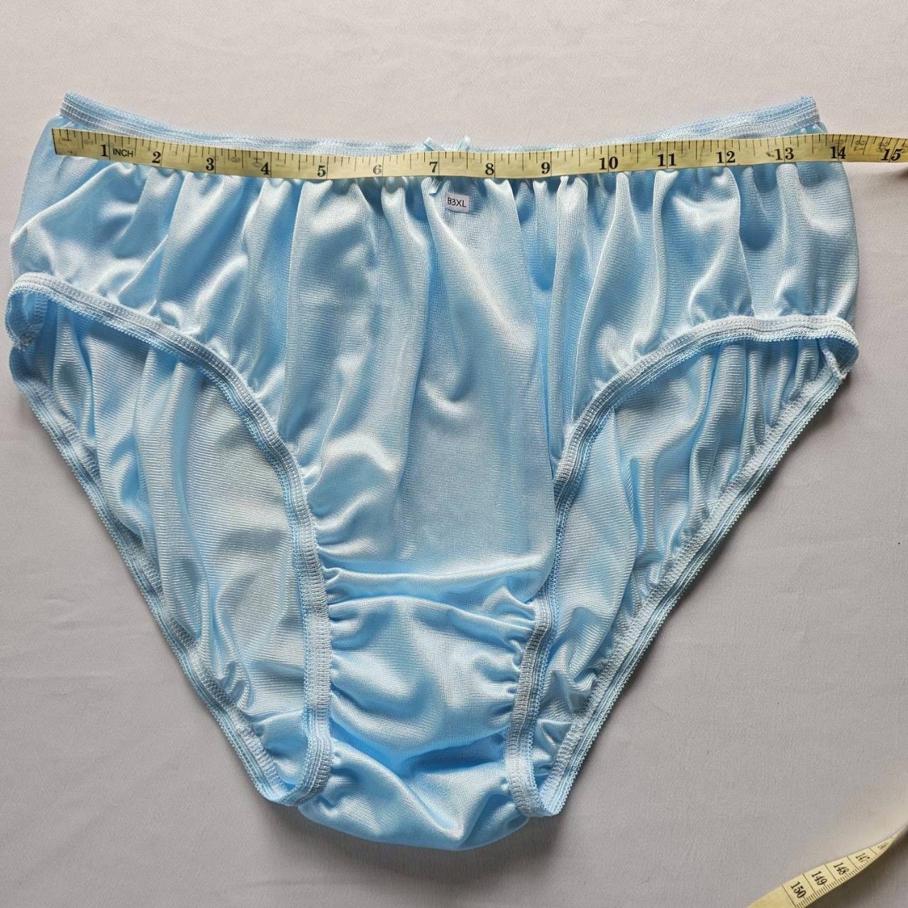 6Pcs Bikini Plus Underwear Nylon Woman Panties Briefs Light Soft Mid-Waist/3XL