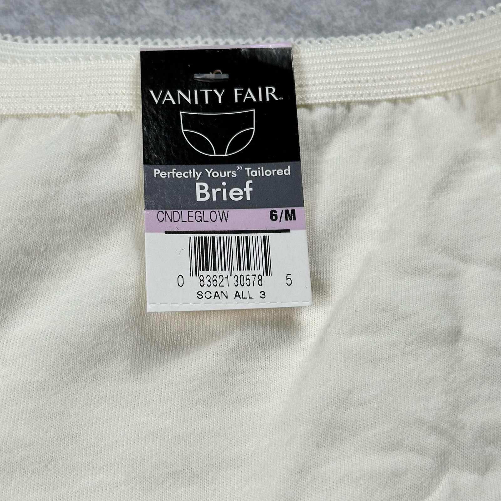 2 Pair Vanity Fair 15318 Perfectly Yours Tailored Brief Cotton Womens 6/M NWT