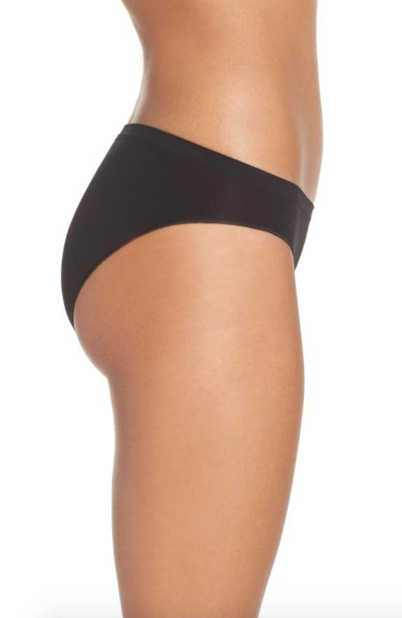 OnGossamer L7005 Black Women’s Clean Lines Seamless Bikini Panty Size S