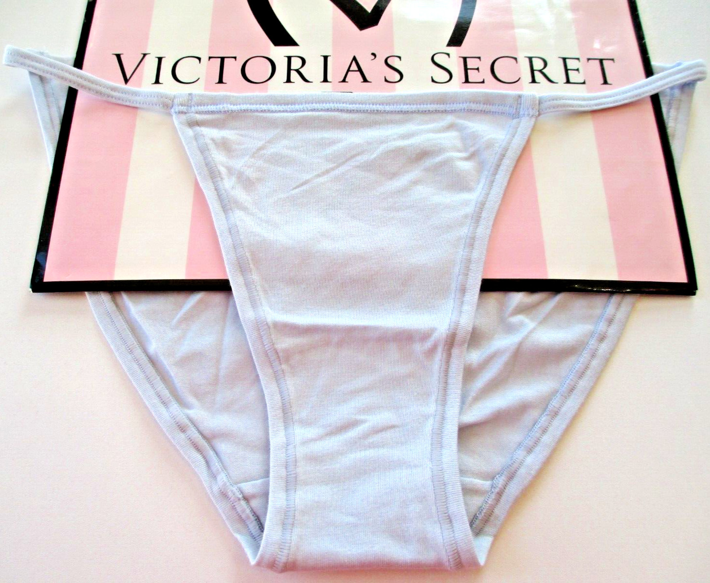 VICTORIA’S SECRET PINK Cotton String Bikini Panty S M L XL Blue NWT Hydrangea VS