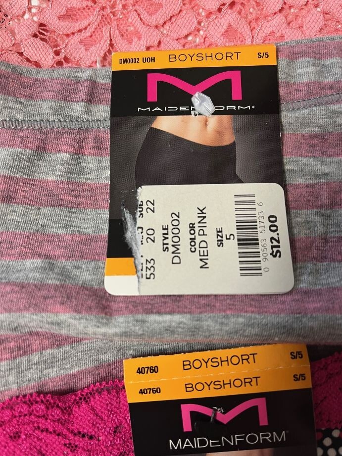 Maidenform Women’s Boyshorts Size 5 Set/3 MSRP $32.00