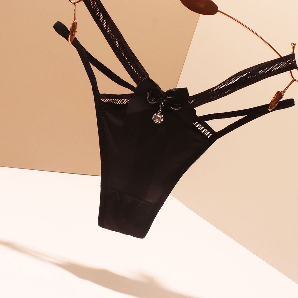Double Strap Belt Thong Panties for Women Made of 95% Nylon 5% Spandex