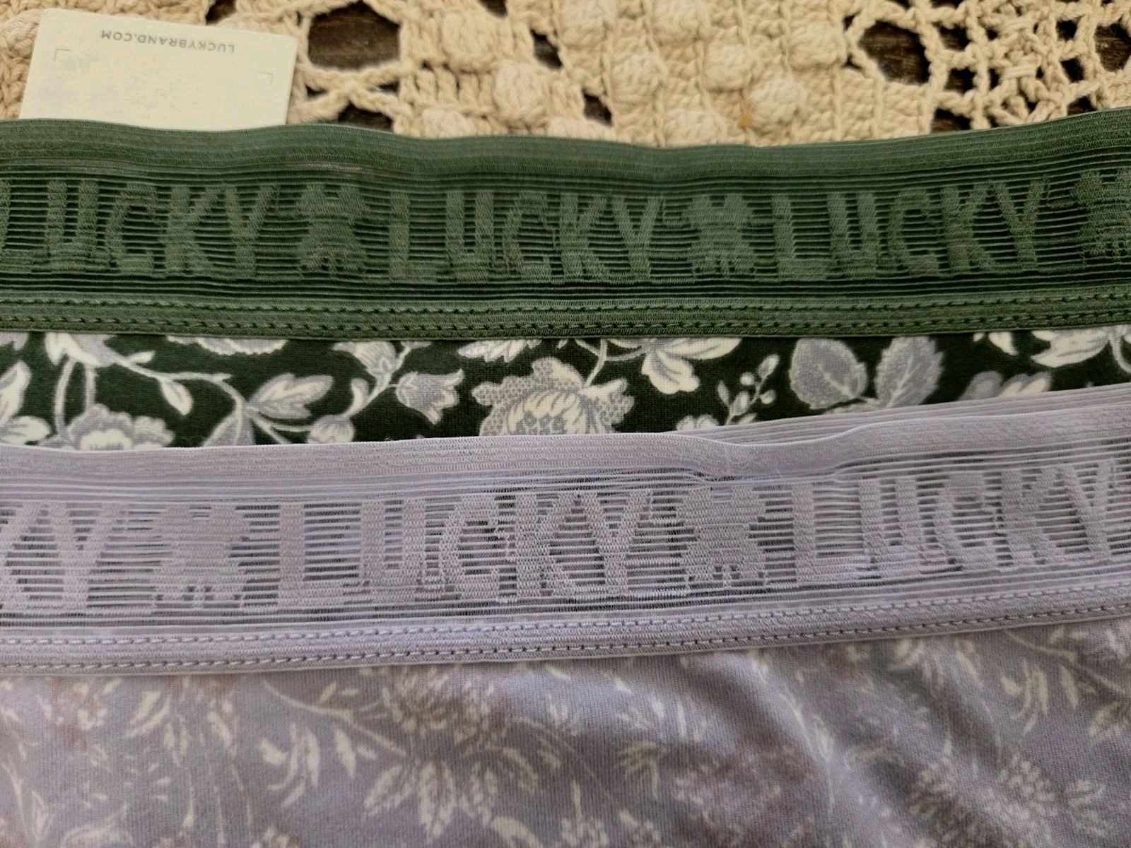 L/7 LUCKY BRAND Signature Logo SeXY Super Soft BIKINI /HIPSTER Panties nwt