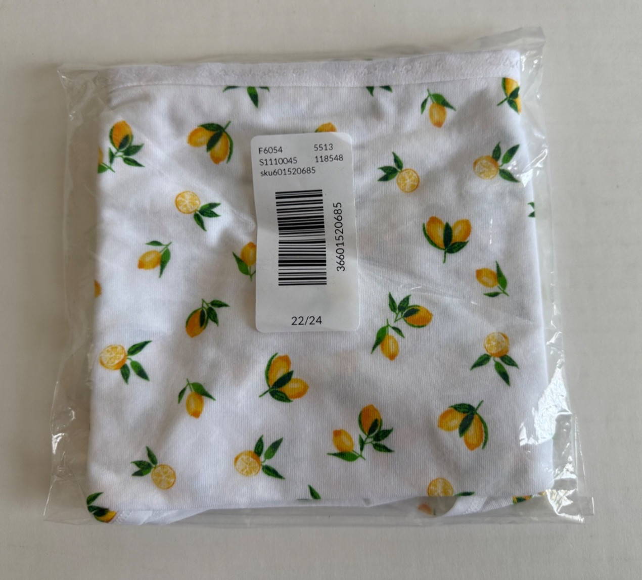 Lane Bryant Cacique 22/24 Lemon White Cotton High Leg Brief Underwear Panties