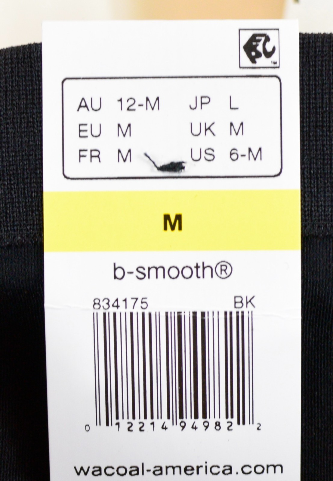 Wacoal Women’s B-Smooth Seamless Full Coverage Hi-Cut Brief Panty Black Size M