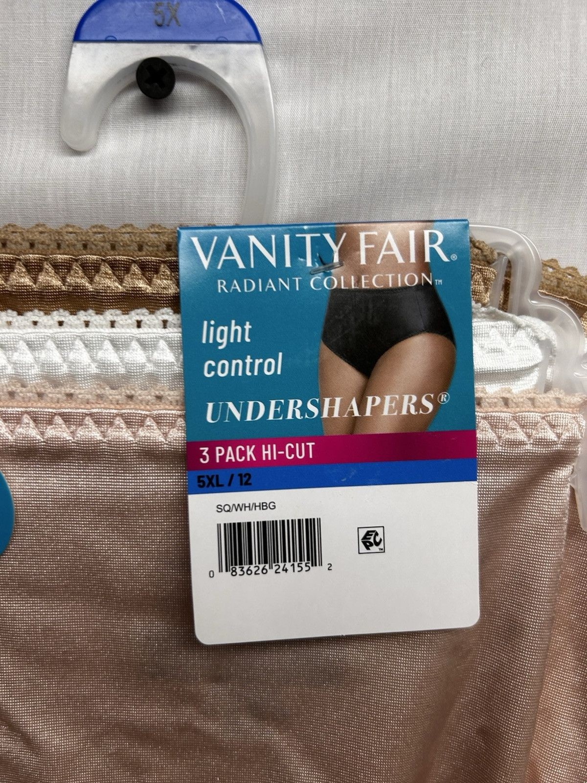 NEW Vanity Fair Radiant Undershapers Light Control Hi-Cut Women Size 5X (6 Pair)