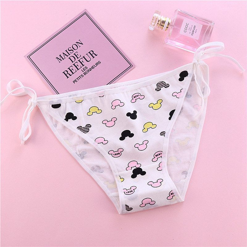 Lace Up Panties – Funny Hollow Out Seamless Brief Cotton Lingerie Underwear 1PC