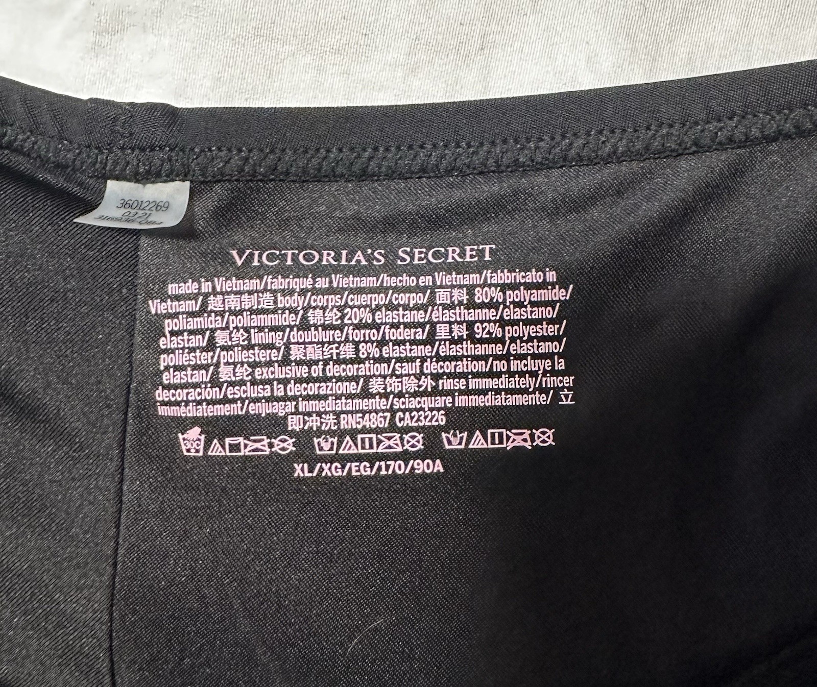 Victoria’s Secret Women’s Black Solid Bikini Bottoms XL