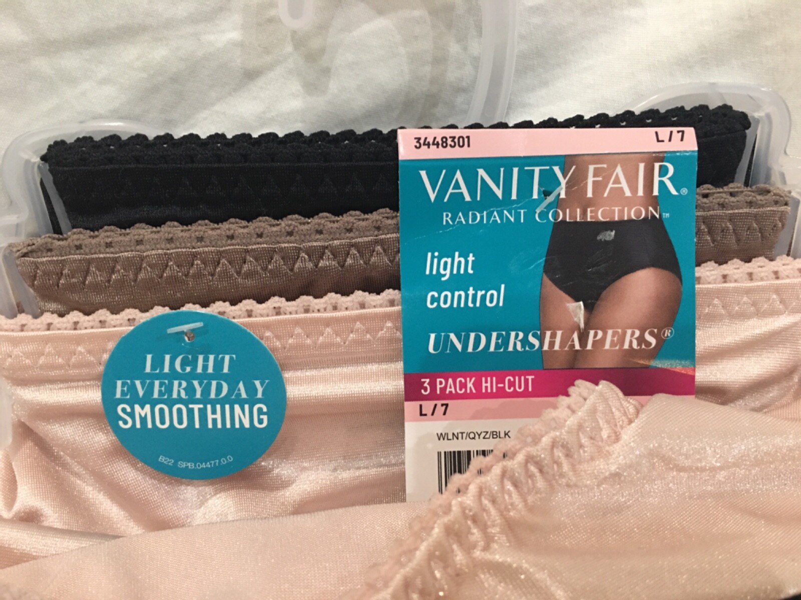 New Vanity Fair Radiant Undershapers PLUS Light Control Hi-Cut 3 Pk Women sz 4XL