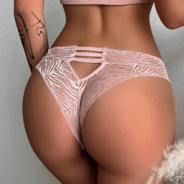 3 Pack Lot Sexy Womens See Through Sheer Panties Thong Lingeries Brief Underwear