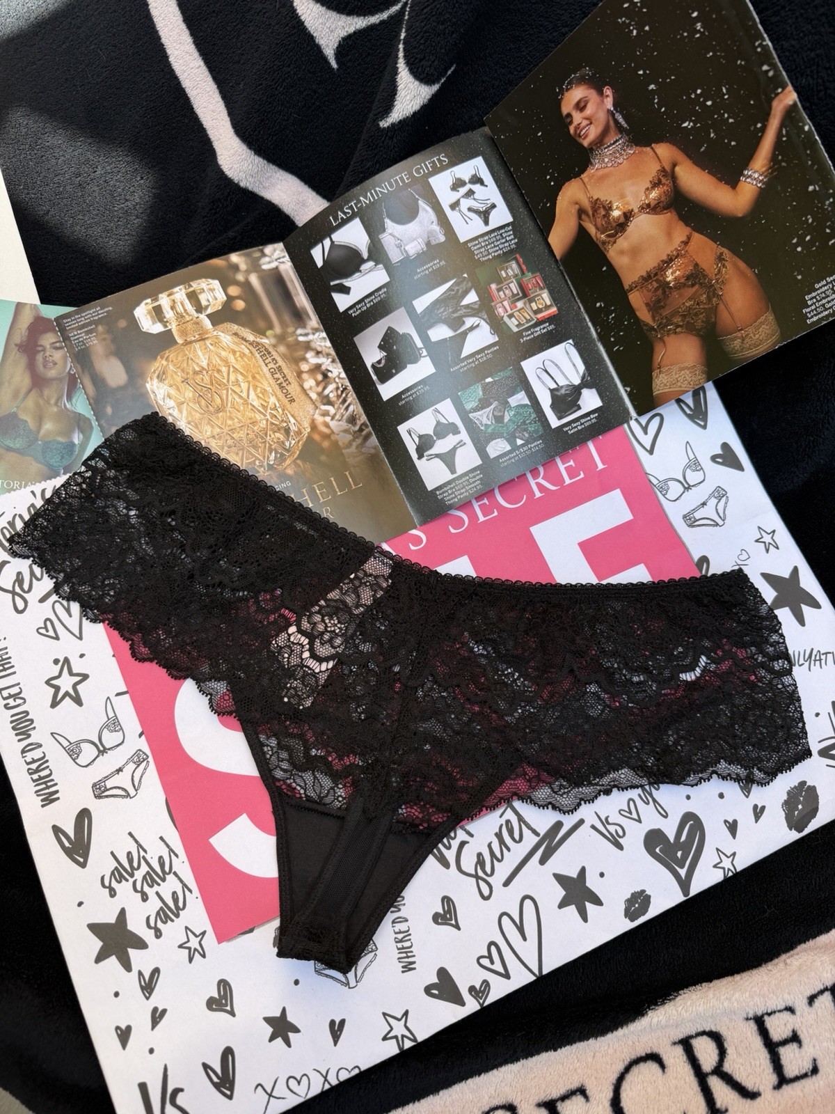 Victoria’s secret panties String , S Size, Black Color