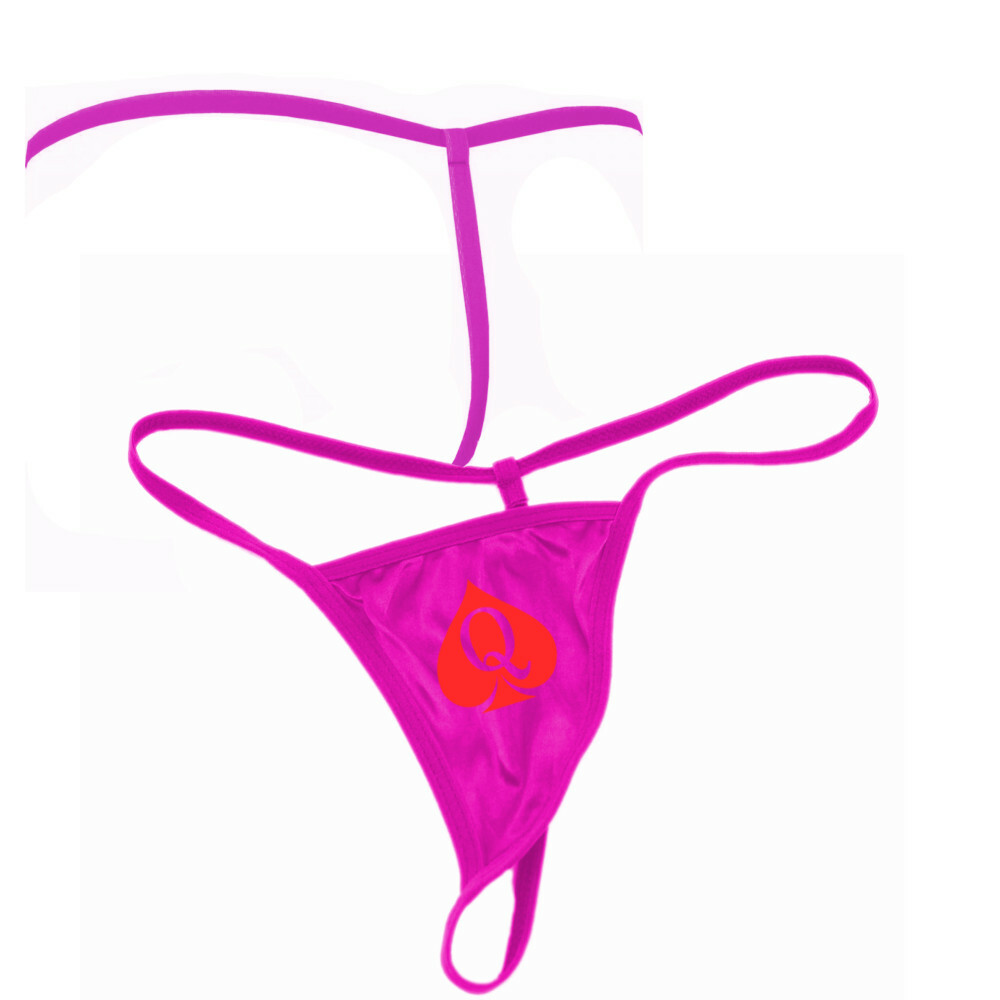 Hot Pink Sexy “Queen of Spades Thong” Hotwife Swinger Lifestyle Cuckold BBC Cuck