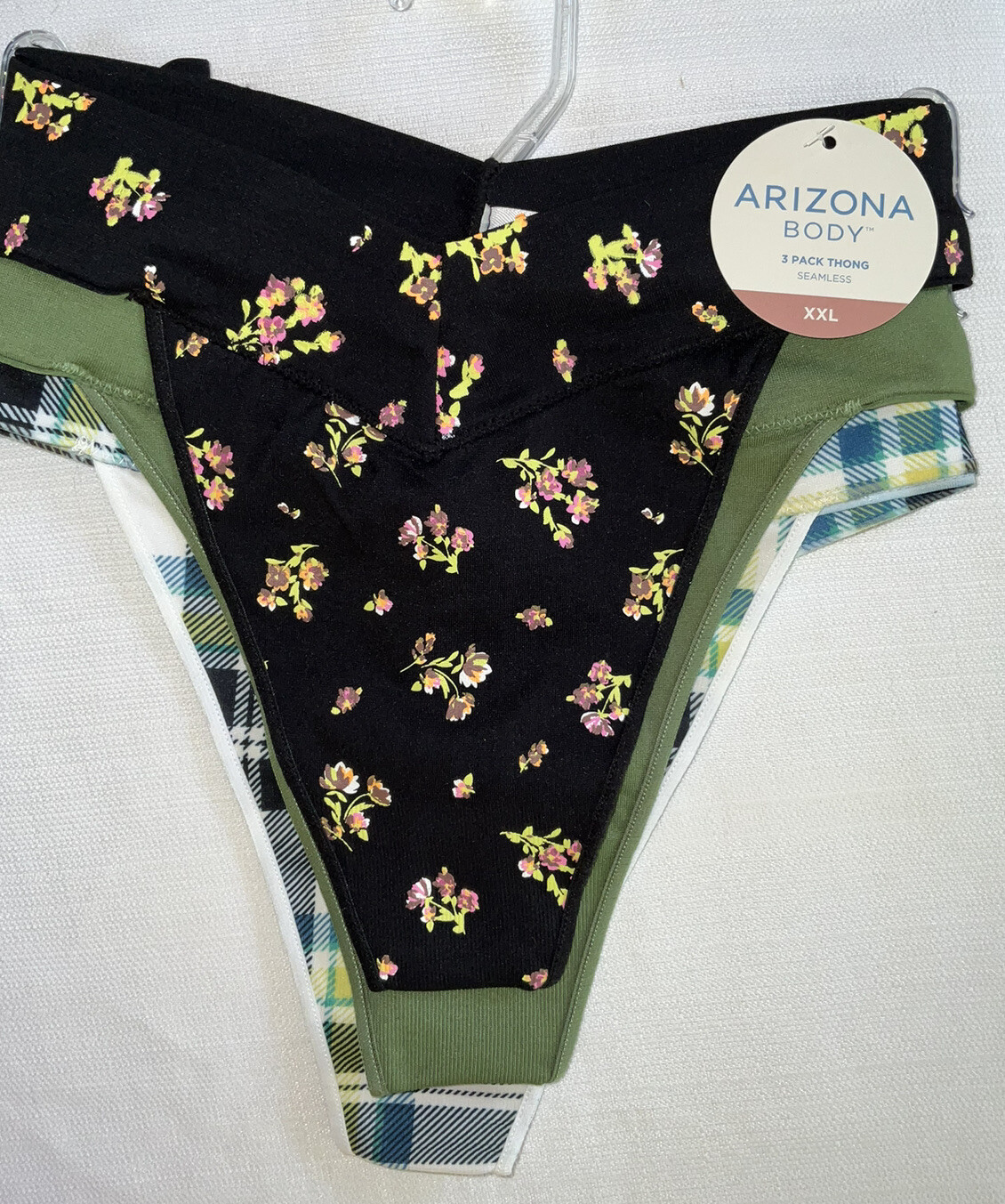 Arizona Body, 3 Pack Thong, NWT, Size XXL, Seamless, Intimates
