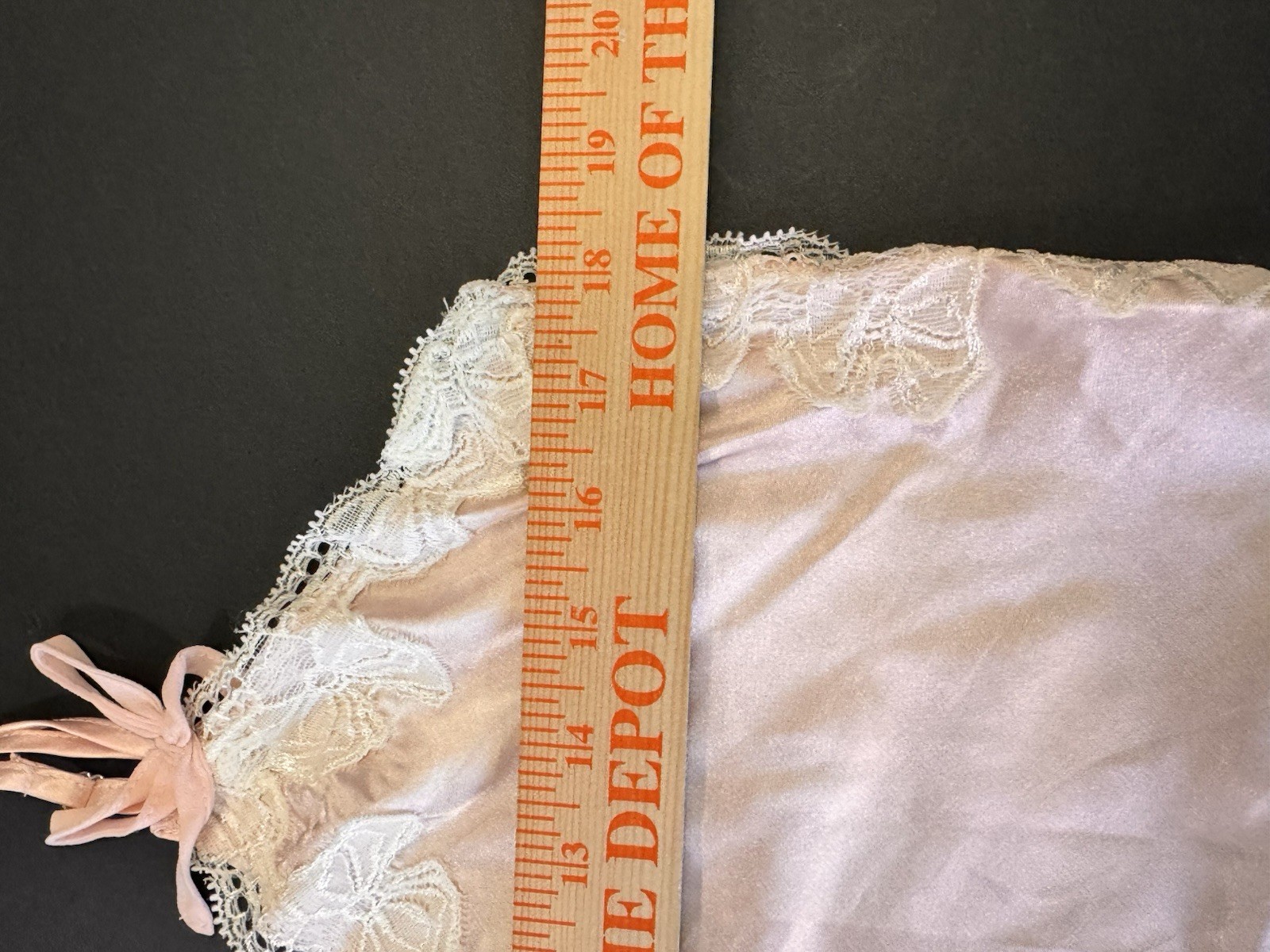 Beverly & Beck Babydoll Pink Satin Crop Y2K Cami Womens M Lace Trim Romantic