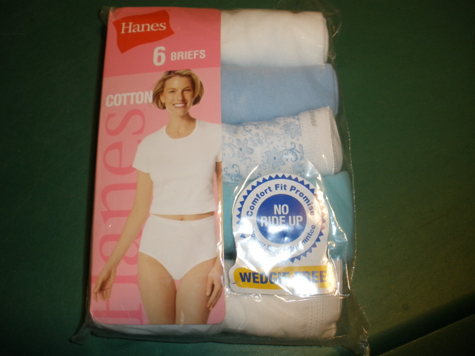 NEW Vintage 2008 Hanes Cotton Briefs 6 Pairs Size 6 Multi Color Style PP40AD