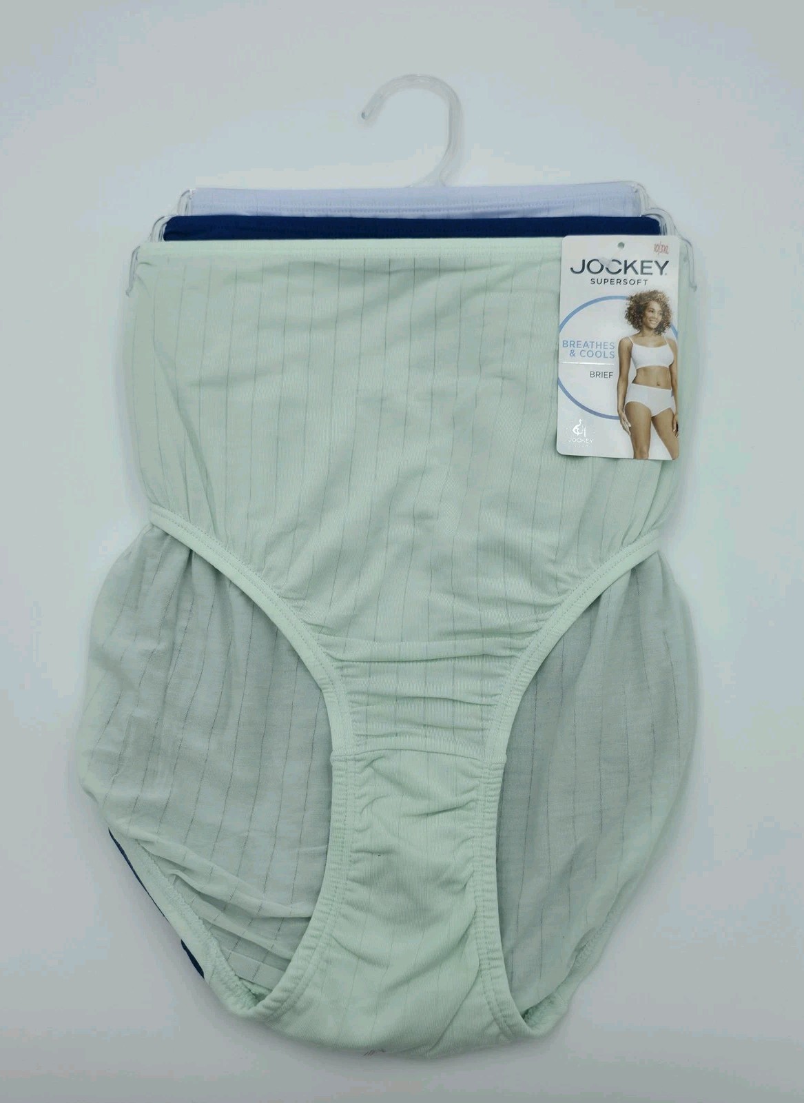 Jockey Supersoft Brief Panties Womens 10/3XL Multicolor Modal Stretch 3 Pack