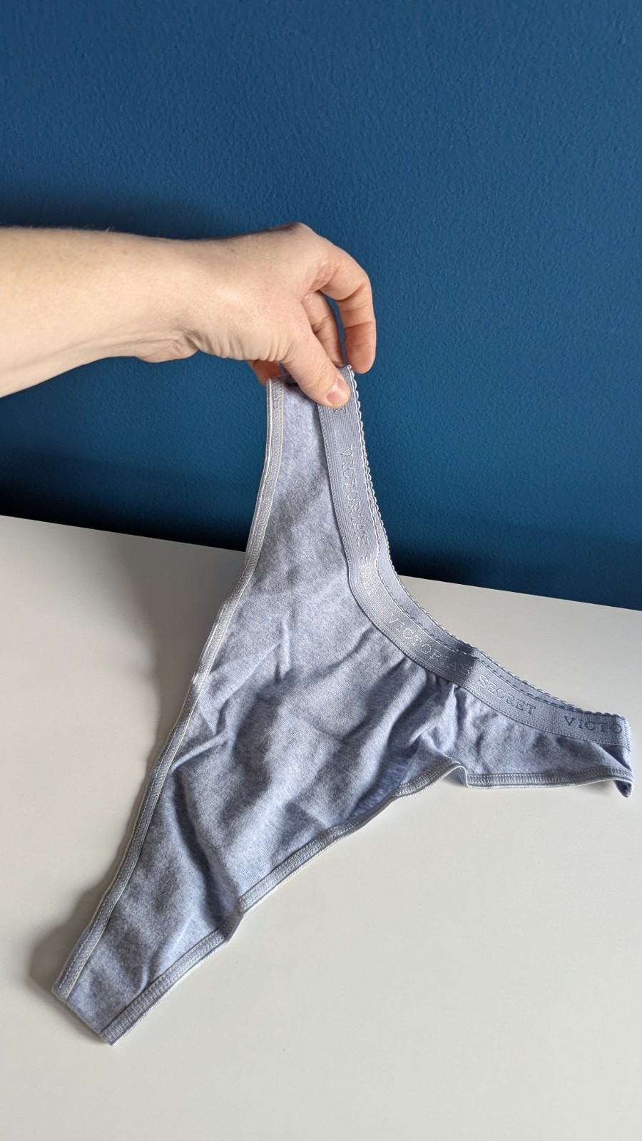 90s Vintage VICTORIA’S SECRET XL Signature Band THONG Panty Panties 100% Cotton