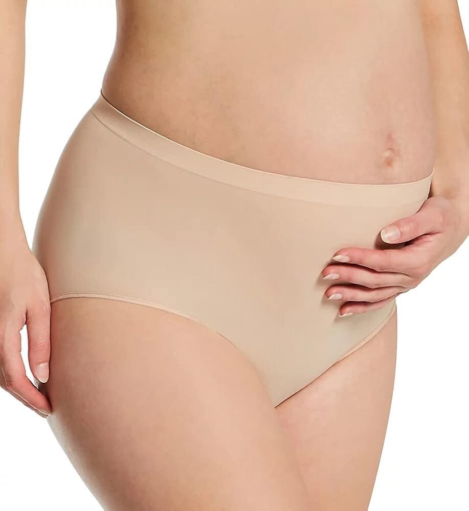 PLAYTEX Women’s PLSOTB Over the Belly Maternity Brief Panty Size 2XL Beige