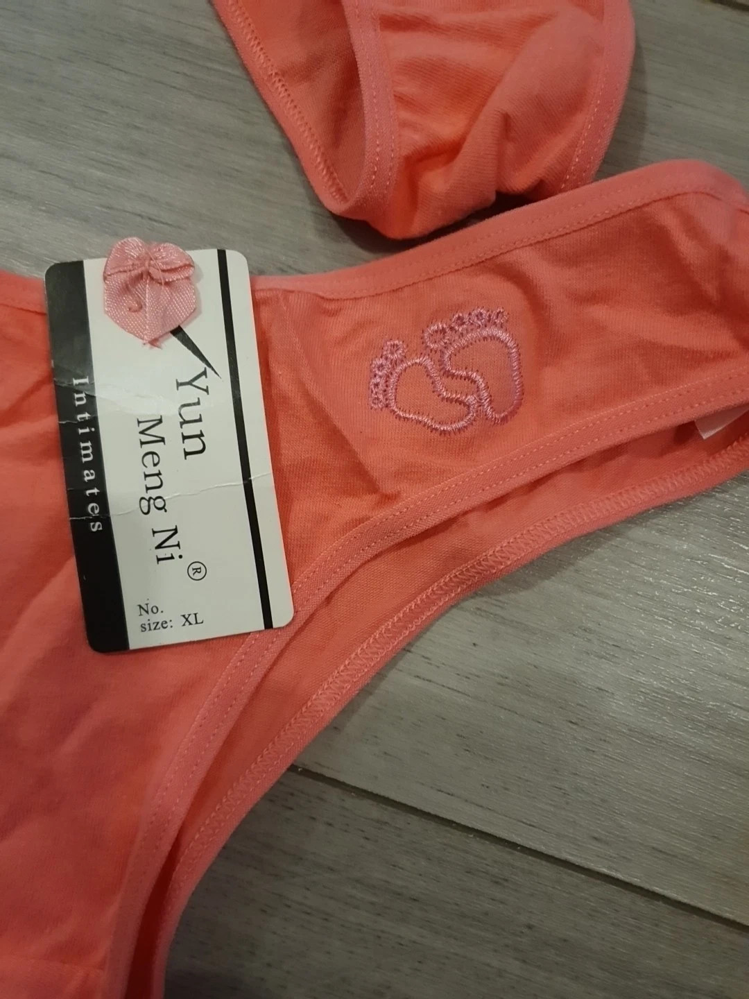 BNWT Job Lot Bright Pink & Coral Embroidered Briefs Size 8-10 x 9
