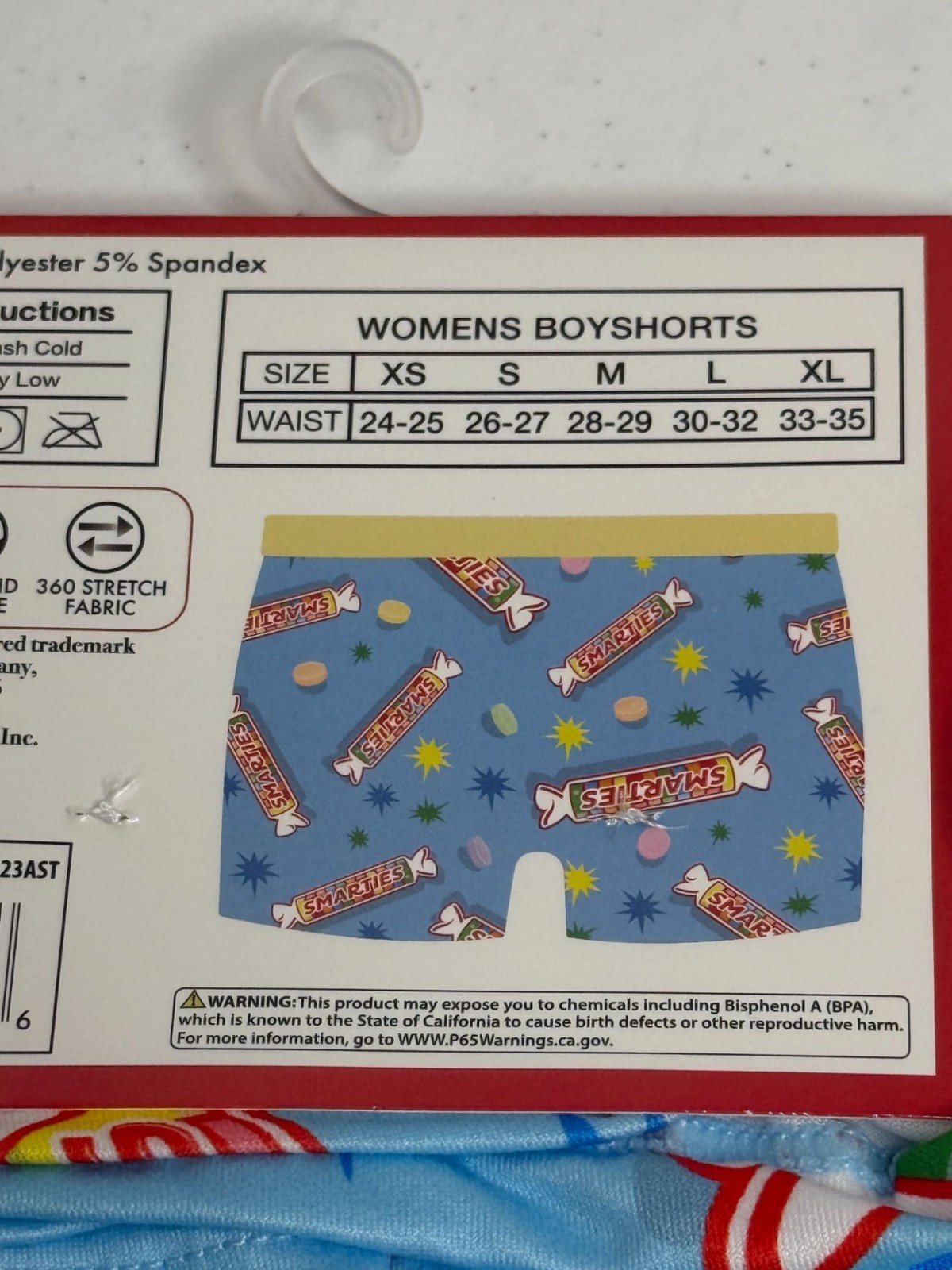 Smarties Women’s Boyshorts Large Candy Print Stretch Lounge Sleep Shorts