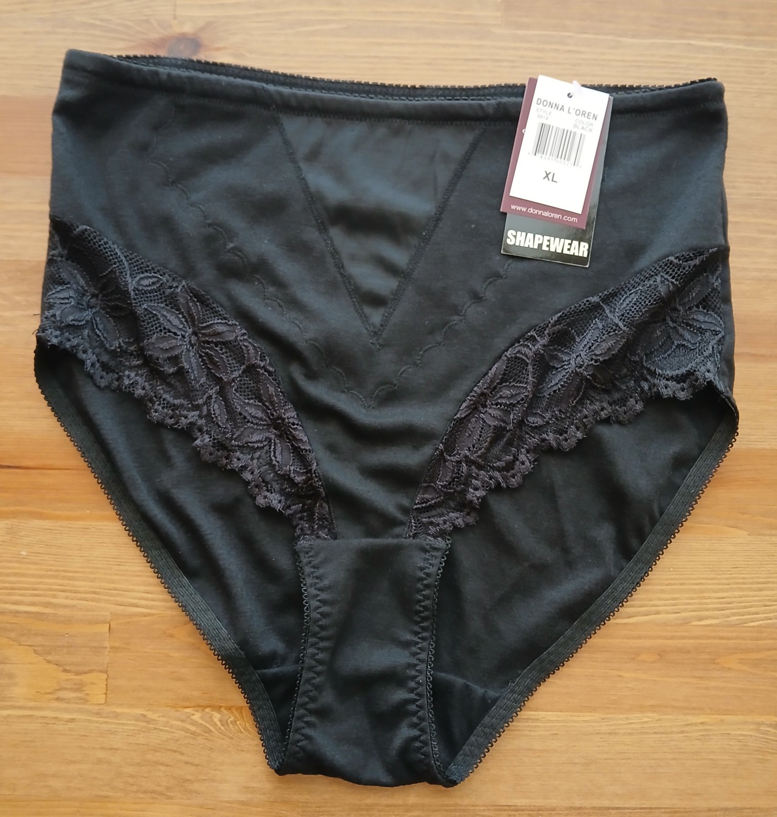 Donna L’oren Shapewear Brief Panty XL Black Comfortable Tummy Control