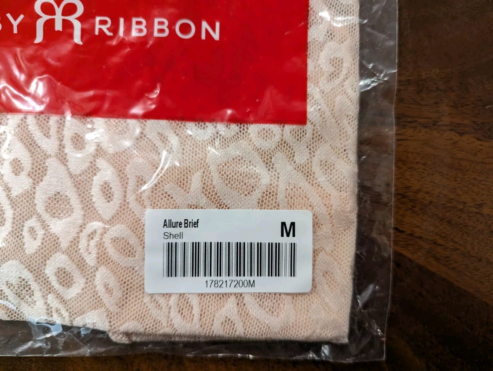 RUBY RIBBON ALLURE BRIEF IN SHELL SZ Medium #1782 NWT