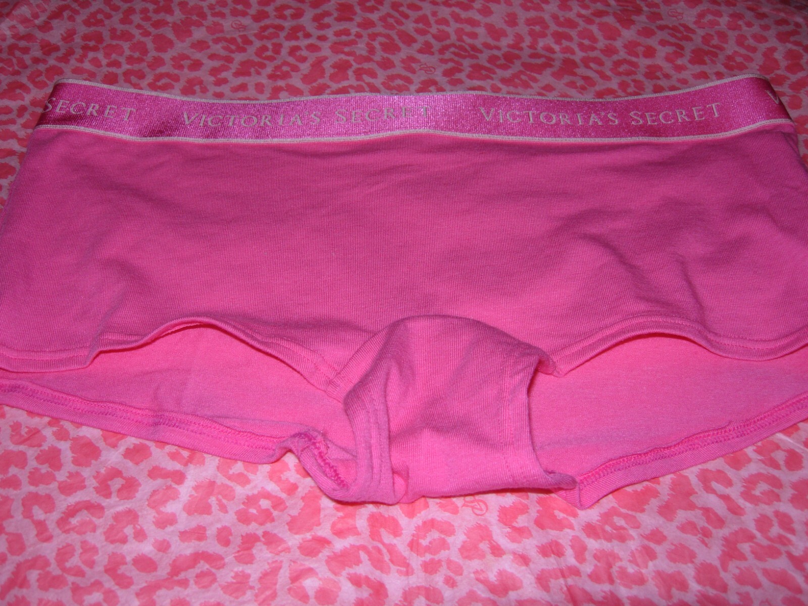 Victoria’s Secret Lingerie Shorty Shortie Boyshort Pink Shine Block Logo S NWT