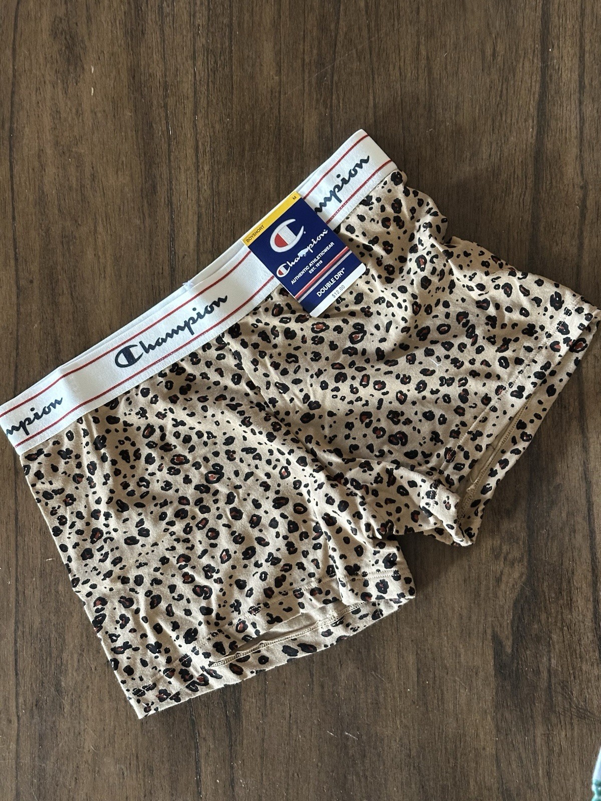 Champion BoyShorts, Panties Size Medium M Ch49as Cheetah Leopard Nwt