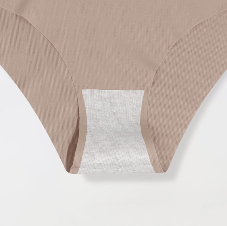 5 Pack Ice Silk Seamless Bikini Panties – Breathable Cotton Gusset Quick Dry