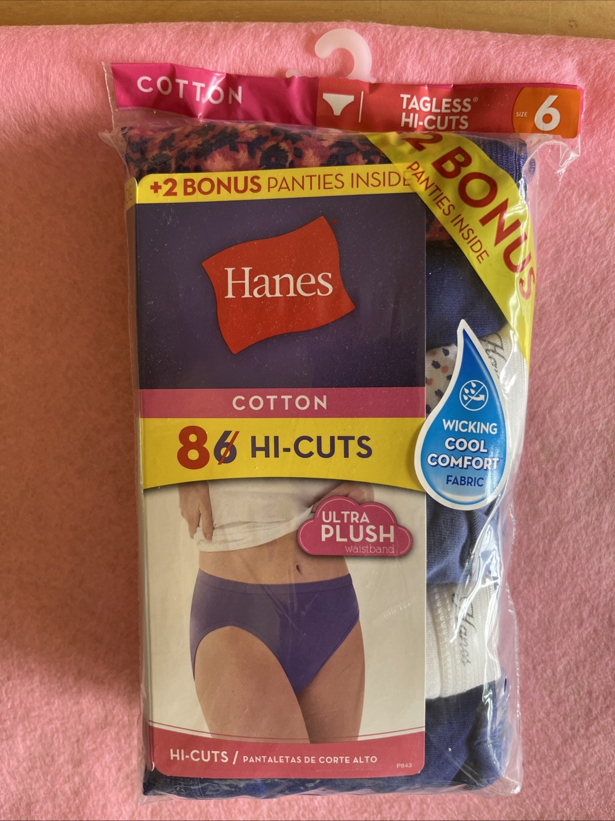 New 8 Pair Hanes 100 % Cotton High-Cuts Size 6 Multi Color FREE Shipping