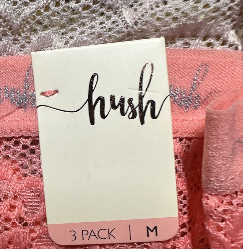 Hush Lace Boy Shorts Panties Women’s Size Medium 3-Pack