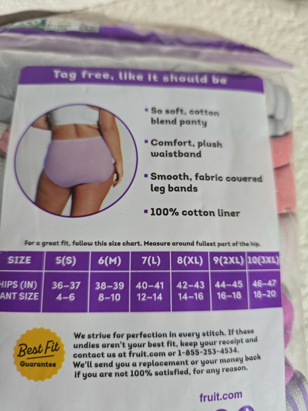 FRUIT OF THE LOOM HEATHER BRIEFS MULTI COLOR PANTIES 6 PAIRS WOMEN’S SIZE 9/2X