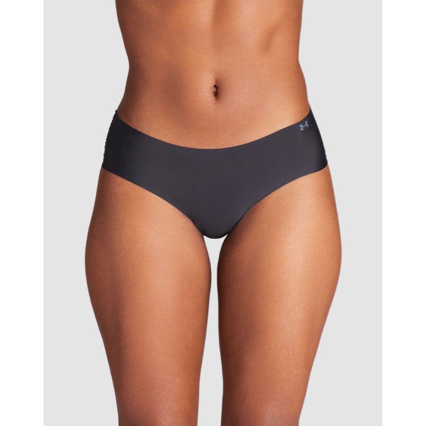 Under Armour Womens L Black 3-Pack Pure Stretch No Show Hipster Underwear S7-15