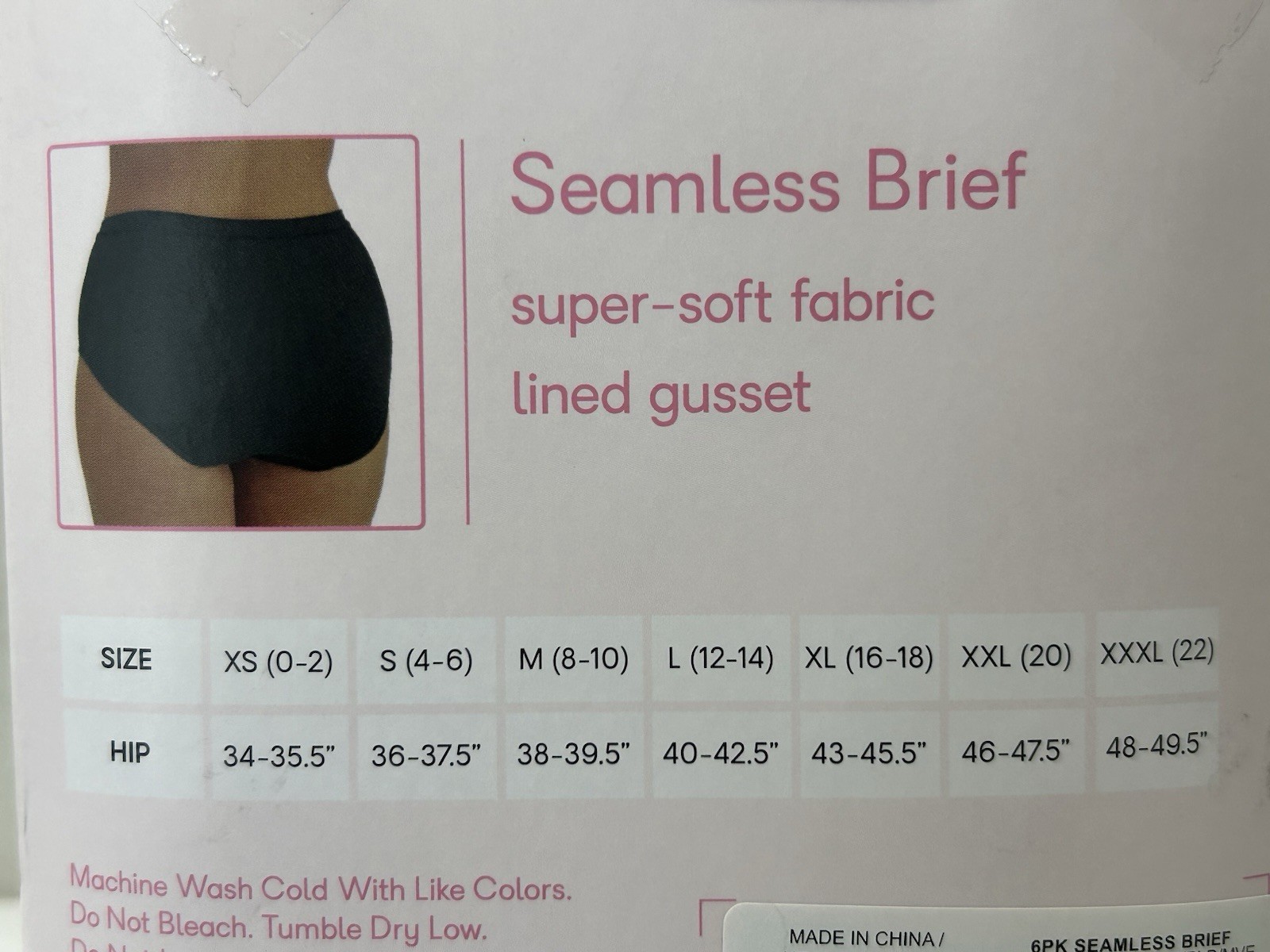 New JOYSPUN Womens 6 pair Seamless Brief Underwear Panties Size MEDIUM (8-10)