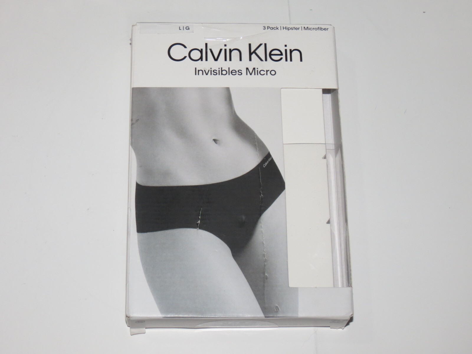b1 Calvin Klein QD3559 Invisibles Hipster Panty – 3 Pack Large