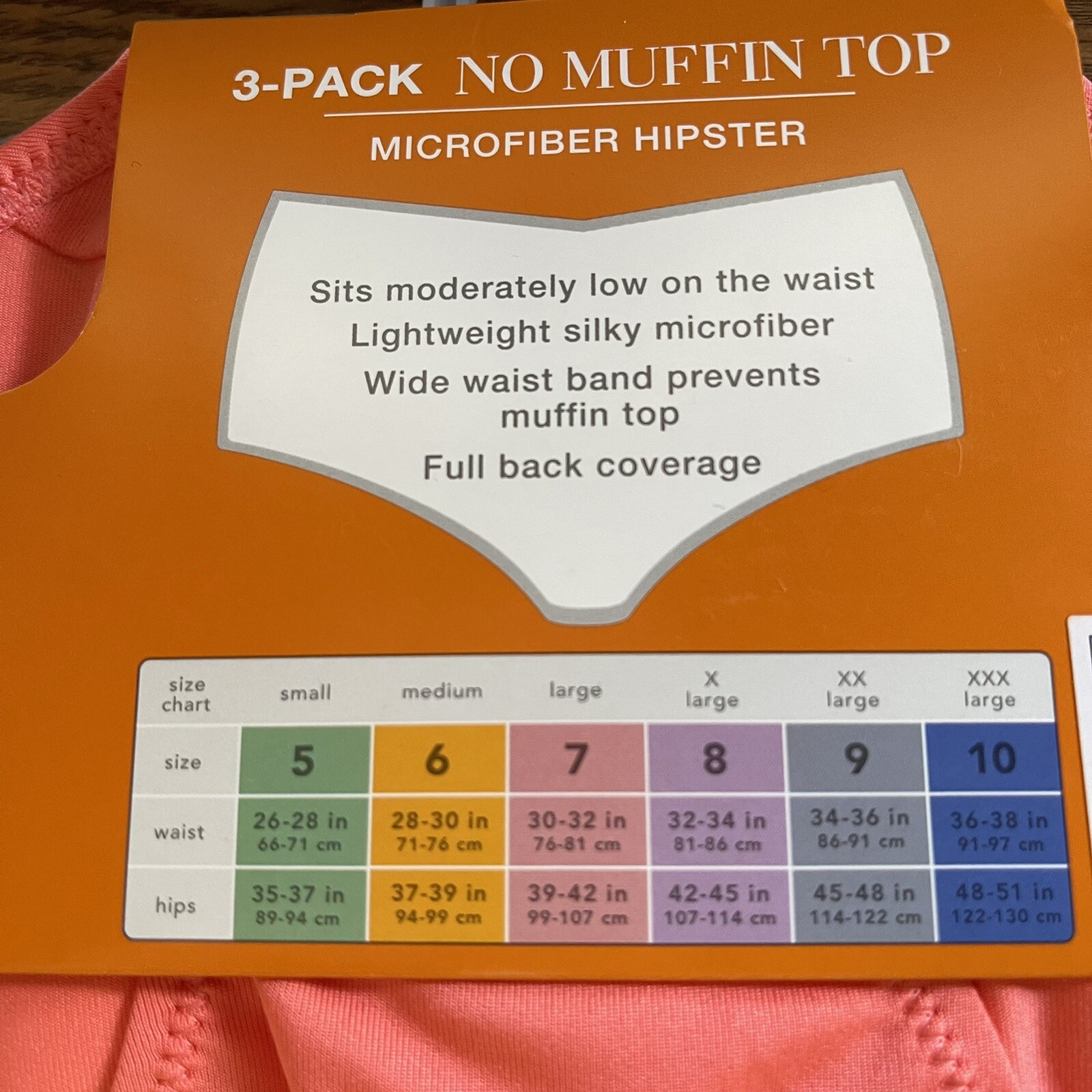 Warner’s Blissful Benefits Size XXL 10 No Muffin Top hipster 3 Pair NWT