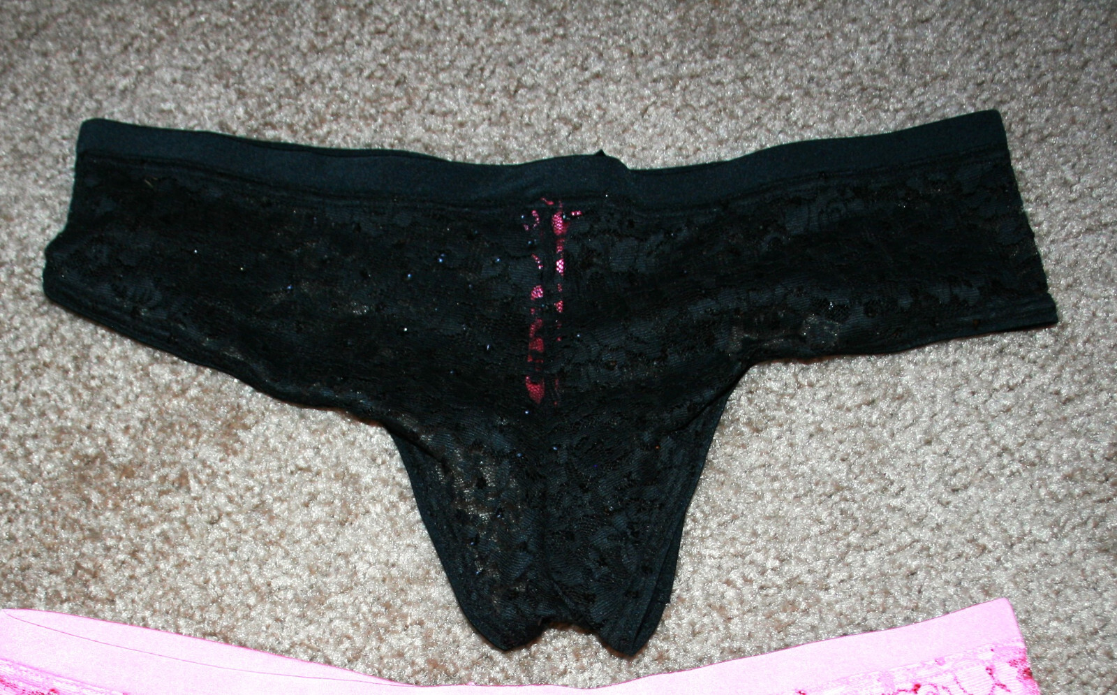 Victoria’s Secret Sexy Little Things Panties Black Sequins Lace Small Hiphugger