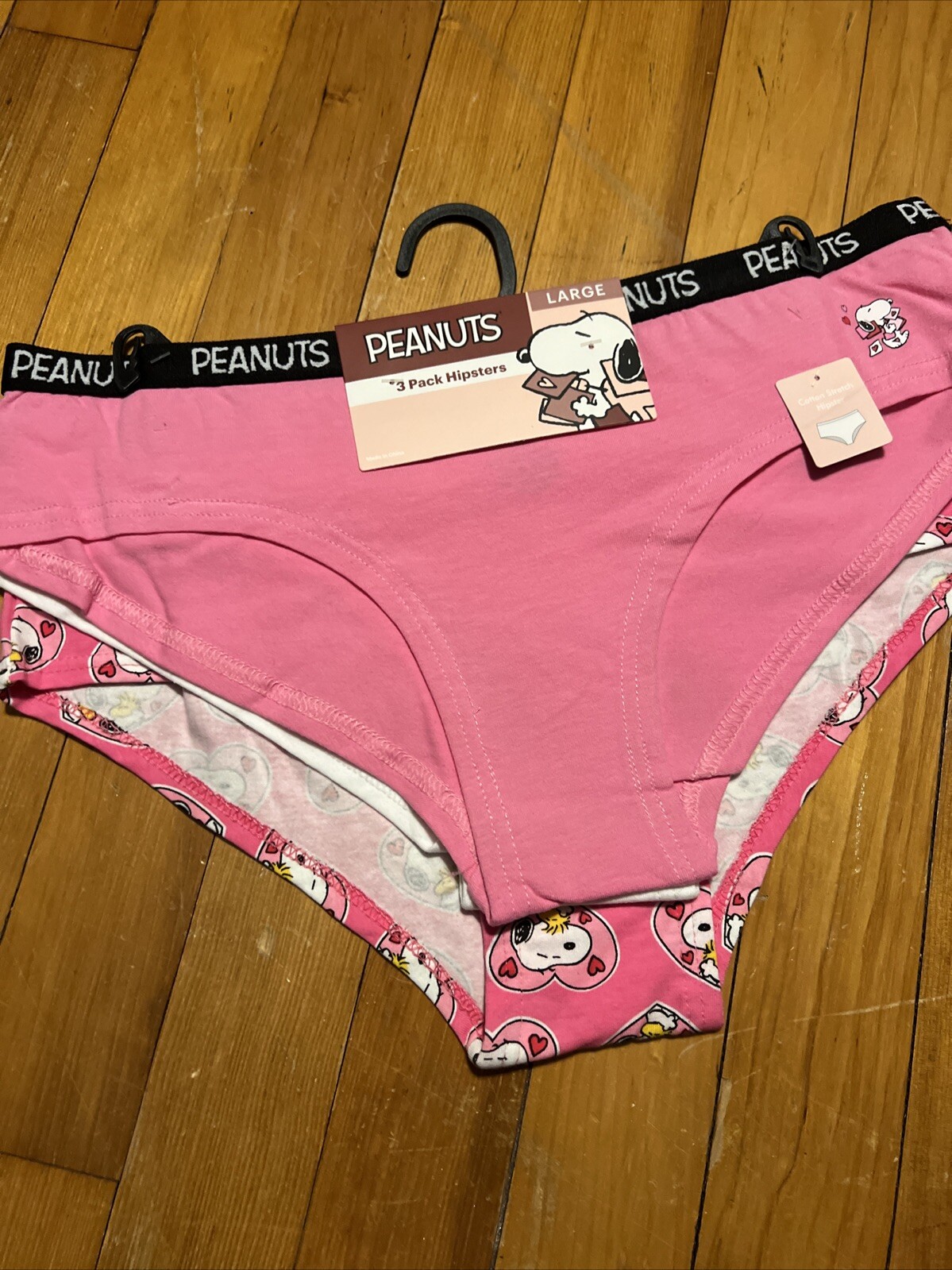 PEANUTS💕 Snoopy 3 Pack Hipster Panties SIZE Large ❤️