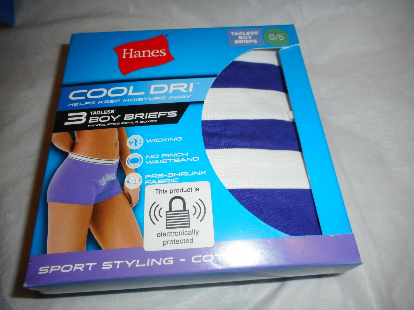 N/W/B Hanes Cool Dry 3 Tagless Briefs Small,Medium,Large