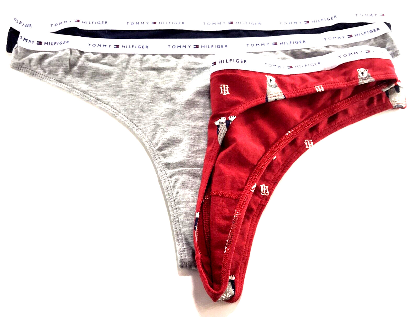 Tommy Hilfiger -Large- Thong Women’s Cotton Panties – 3 Pack – See Description