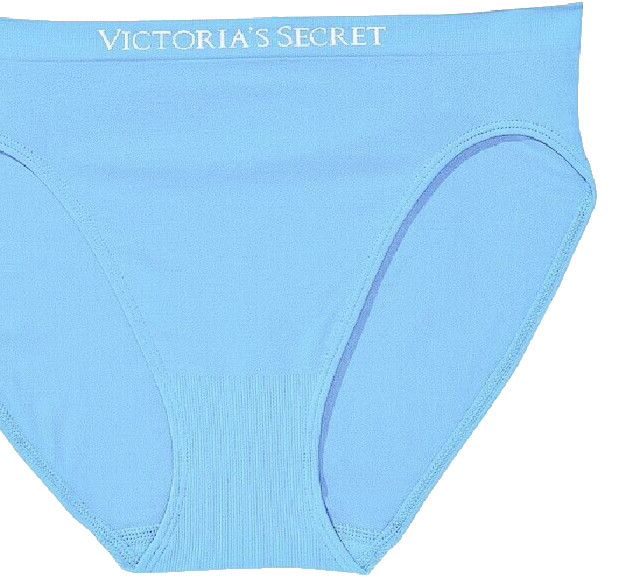 L Sea Blue SEAMLESS NOSHOW FULLCOVER Victorias Secret HighLeg Waist Brief Panty